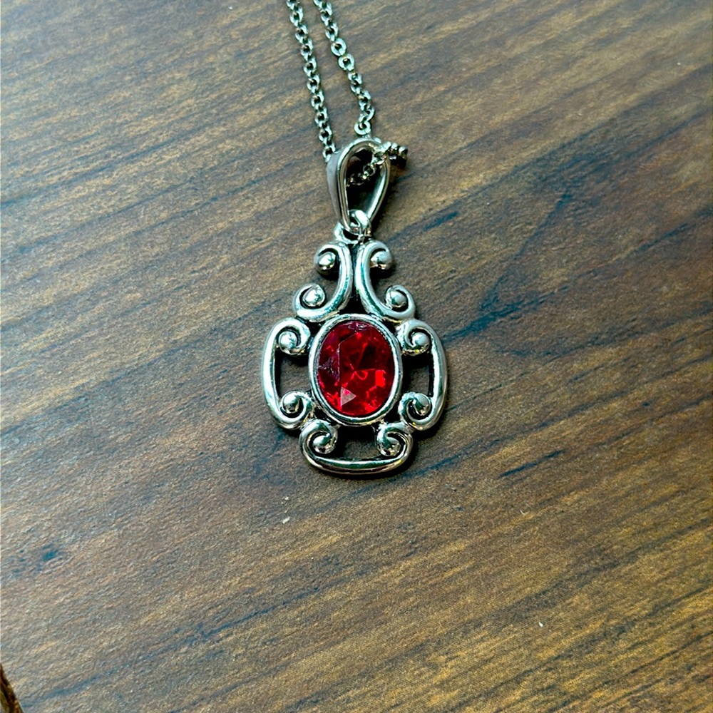 Red jeweled Lia Sophia necklace